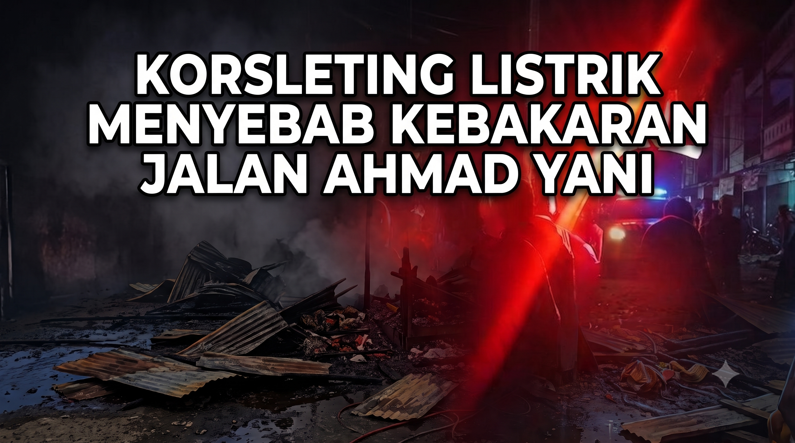 Korsleting Listrik Menyebab Kebakaran Jalan Ahmad Yani