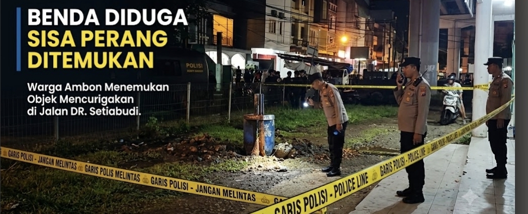 Warga Ambon Temukan Benda Diduga Mortir Sisa Perang di Jalan DR. Setiabudi
