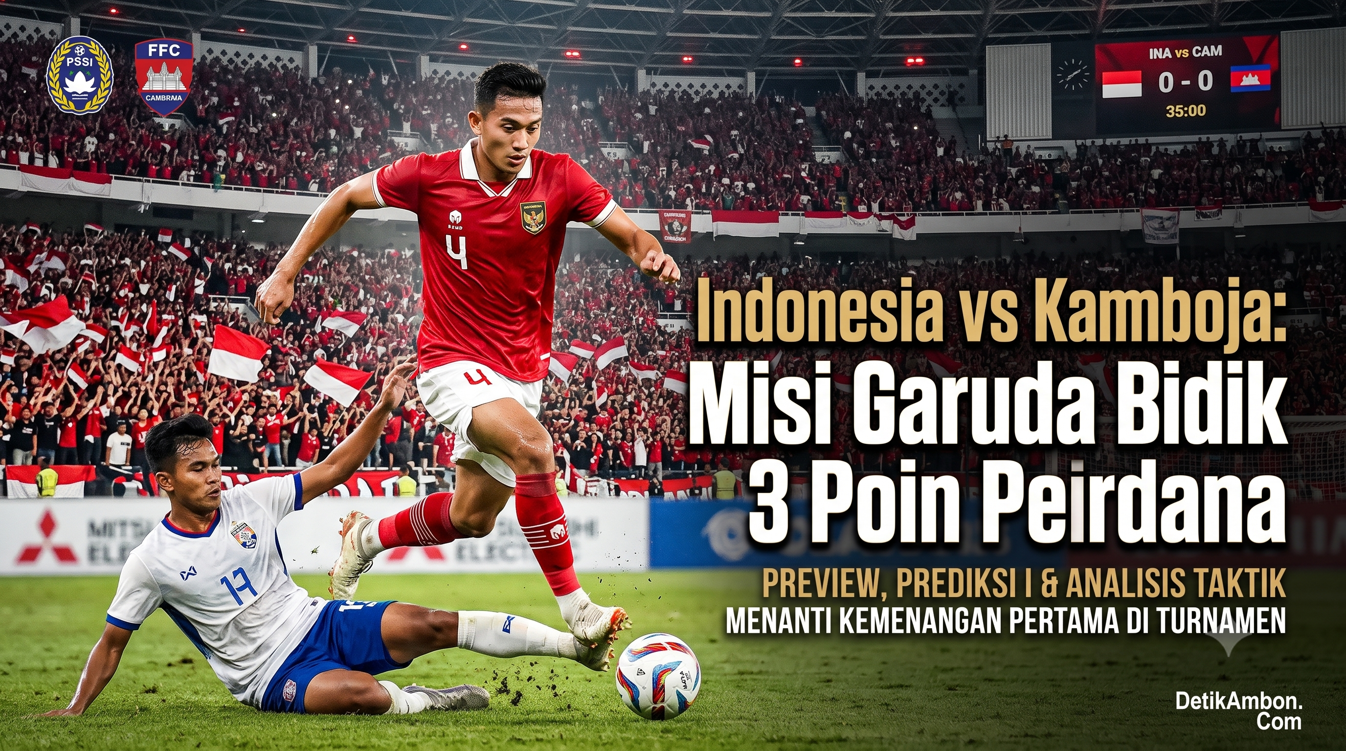Indonesia VS Kamboja : Misi Garuda Bidik 3 Poin Perdana