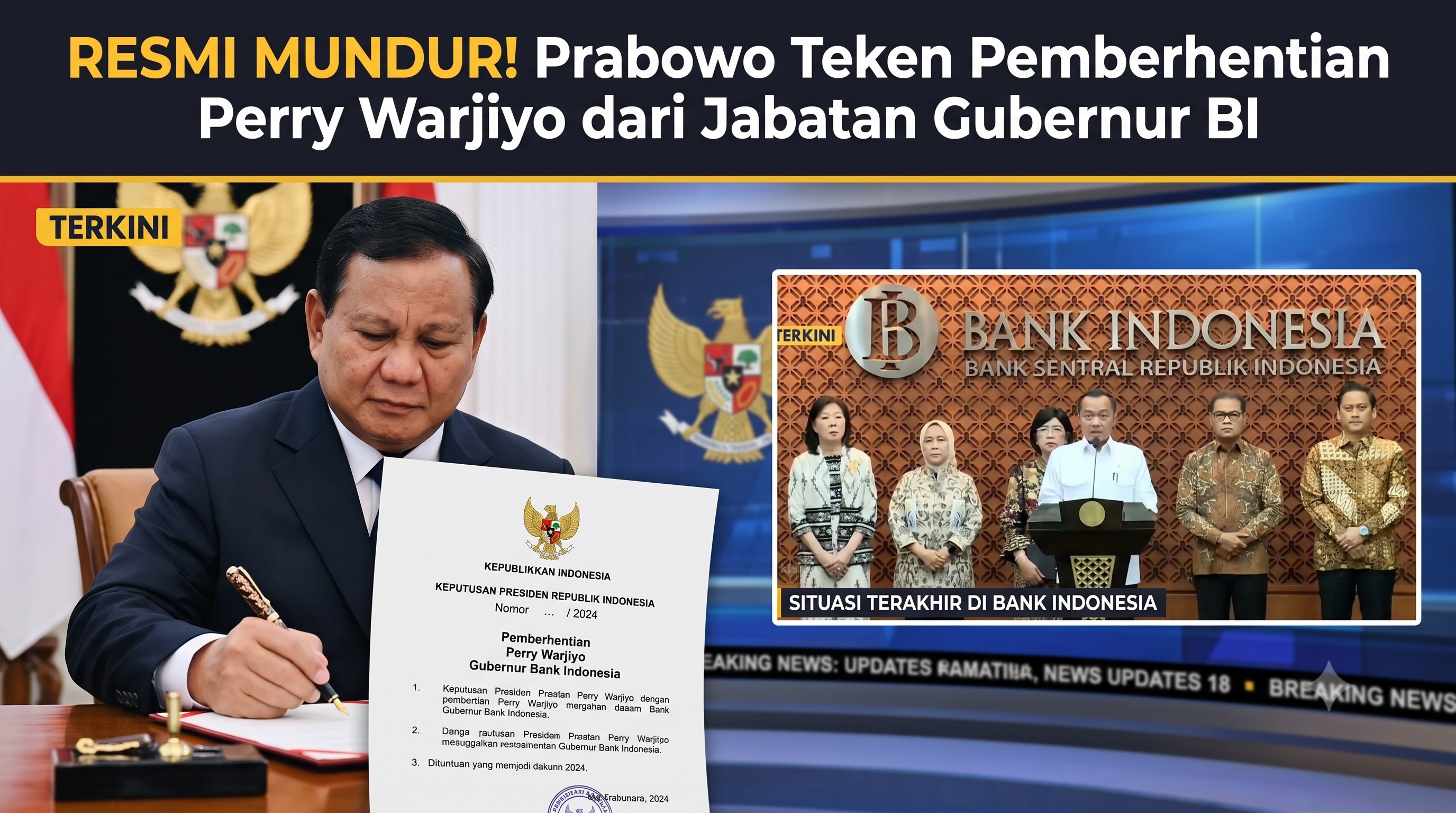 Resmi Mundur! Prabowo Teken Pemberhentian Perry Warjiyo dari Jabatan Gubernur BI