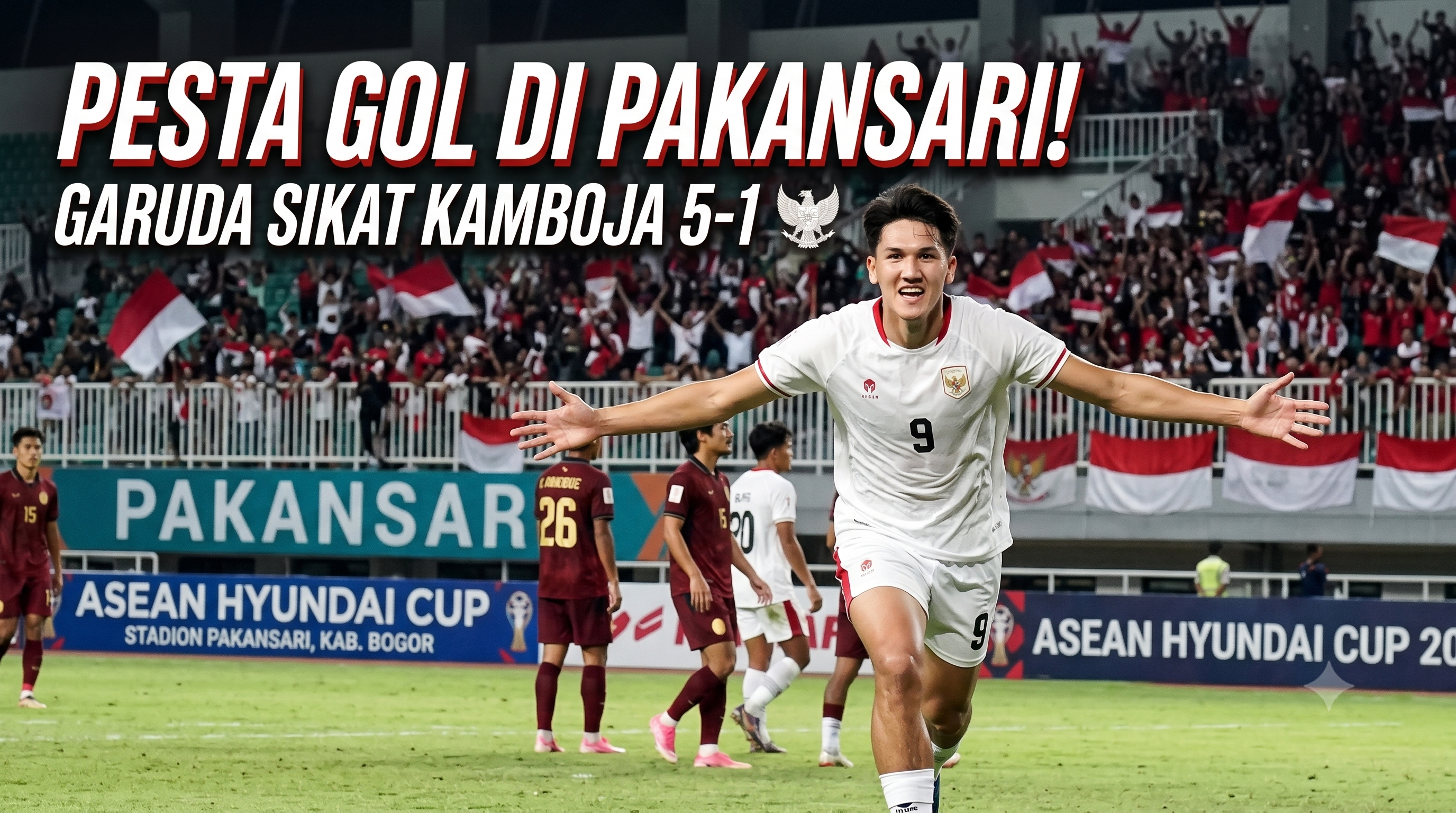 Pesta Gol di Pakansari! Garuda Sikat Kamboja 5-1