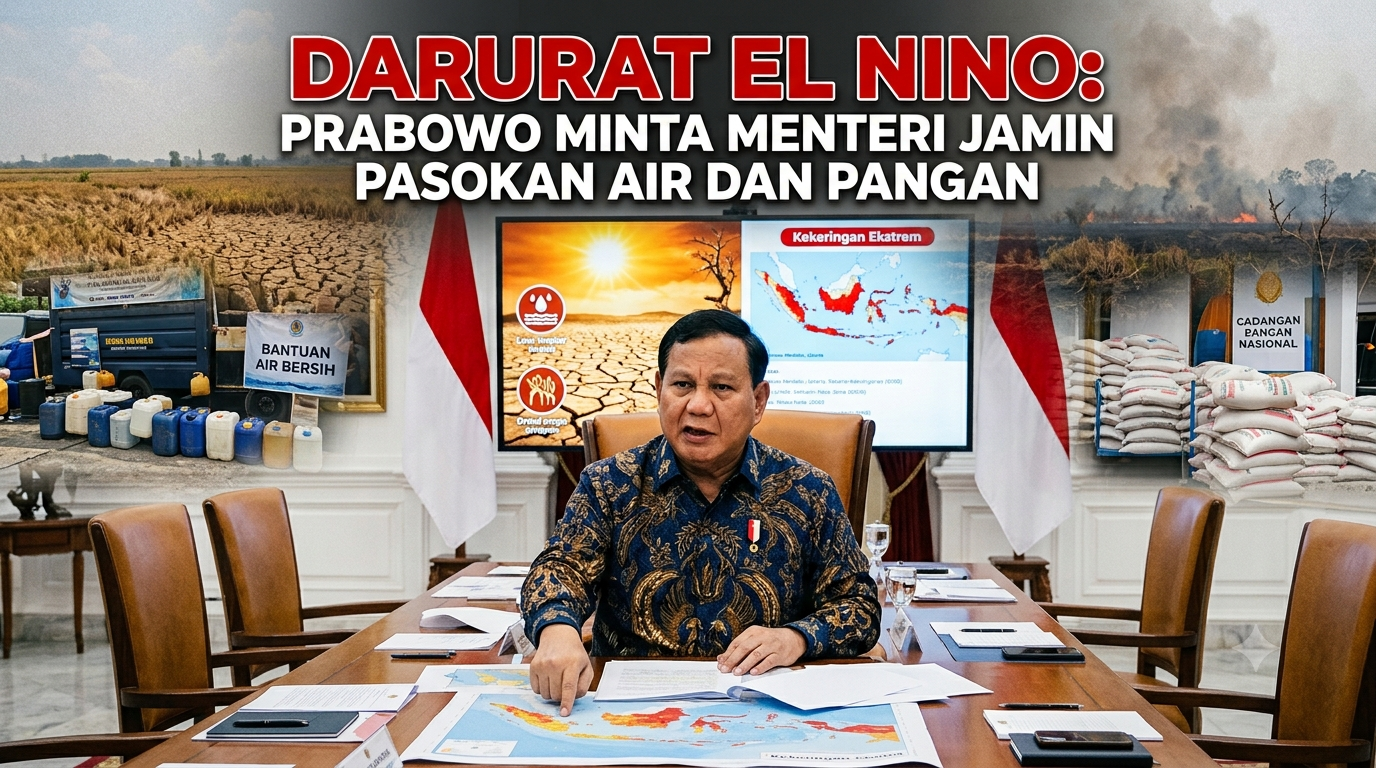 Darurat El Nino: Prabowo Minta Menteri Jamin Pasokan Air dan Pangan