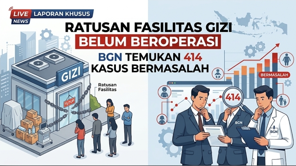 Ratusan Fasilitas Gizi  Belum Beroperasi, BGN Temukan 414 Kasus Bermasalah