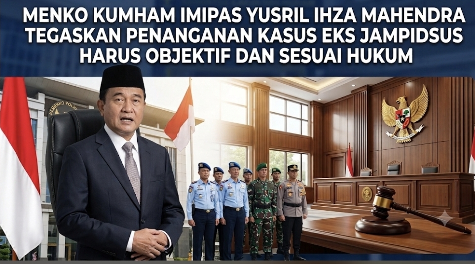 Menko Kumham Imipas Yusril Ihza Mahendra Tegaskan Penanganan Kasus Eks Jampidsus Harus Objektif dan Sesuai Hukum