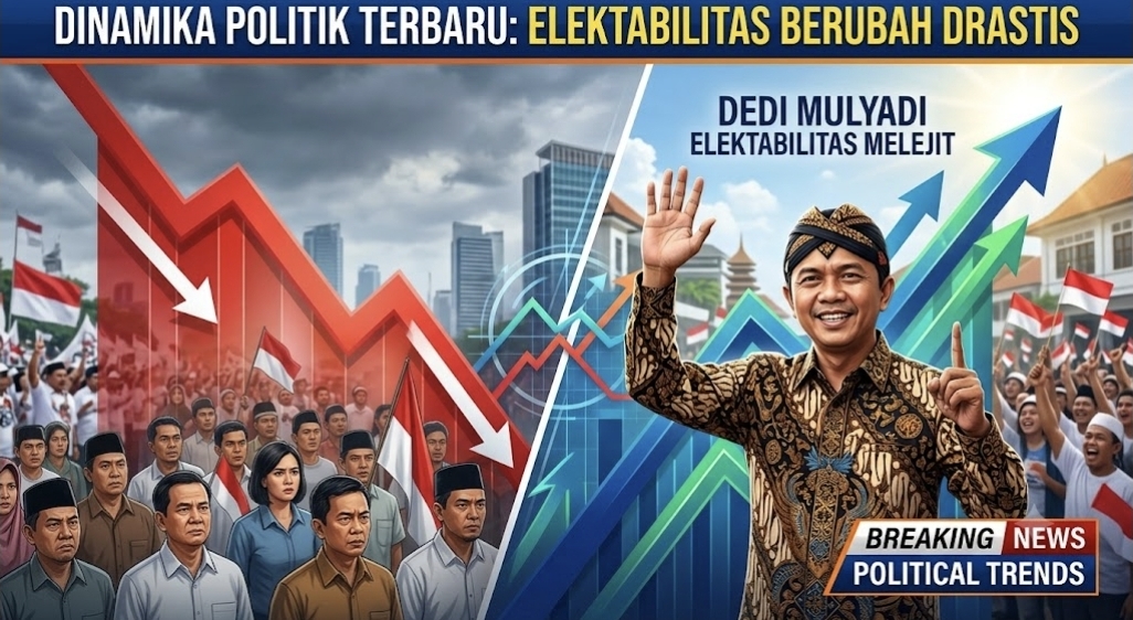 Dinamika Politik Terbaru: Elektabilitas Prabowo Turun 18,8%, Dedi Mulyadi Justru Melejit