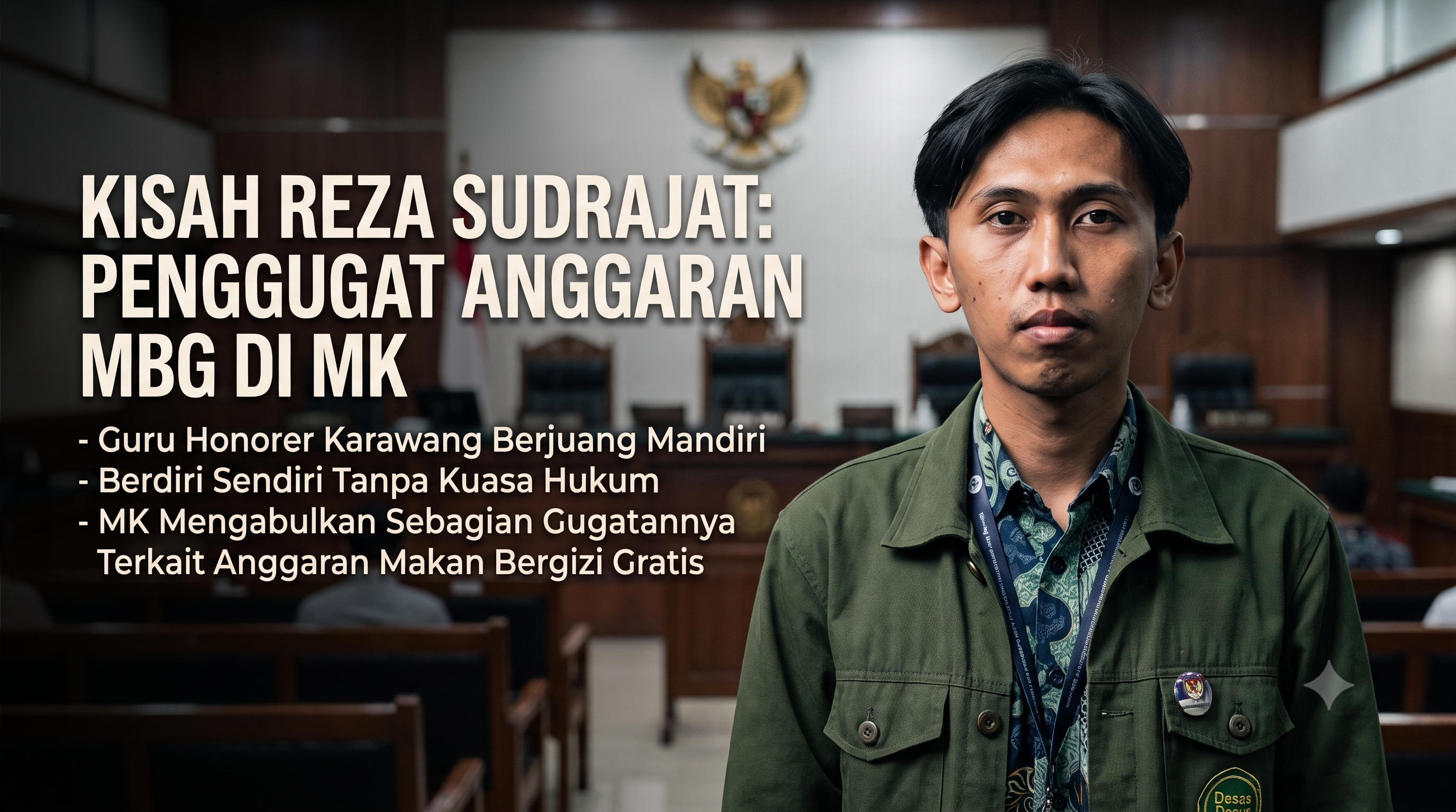 Kisah Reza Sudrajat: Penggugat Anggaran MBG di MK