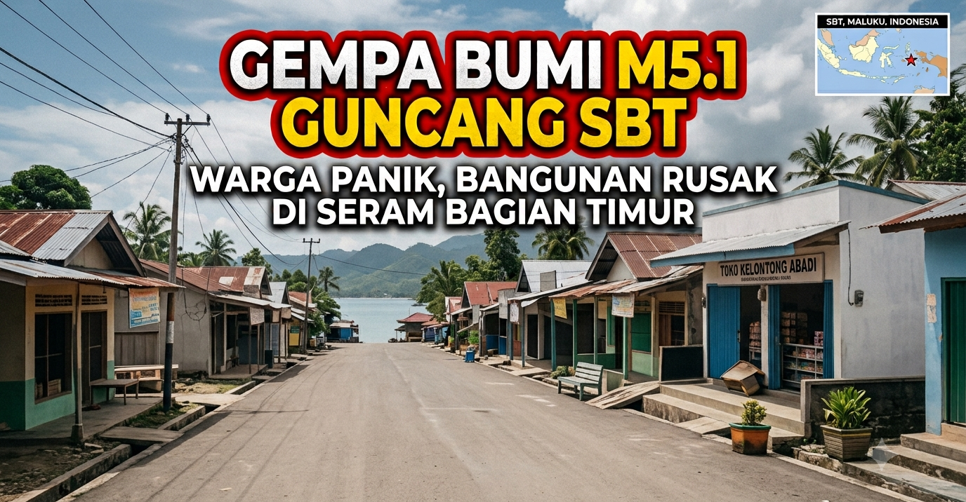 Gempa Bumi  M5.1 Guncang SBT, Warga Panik