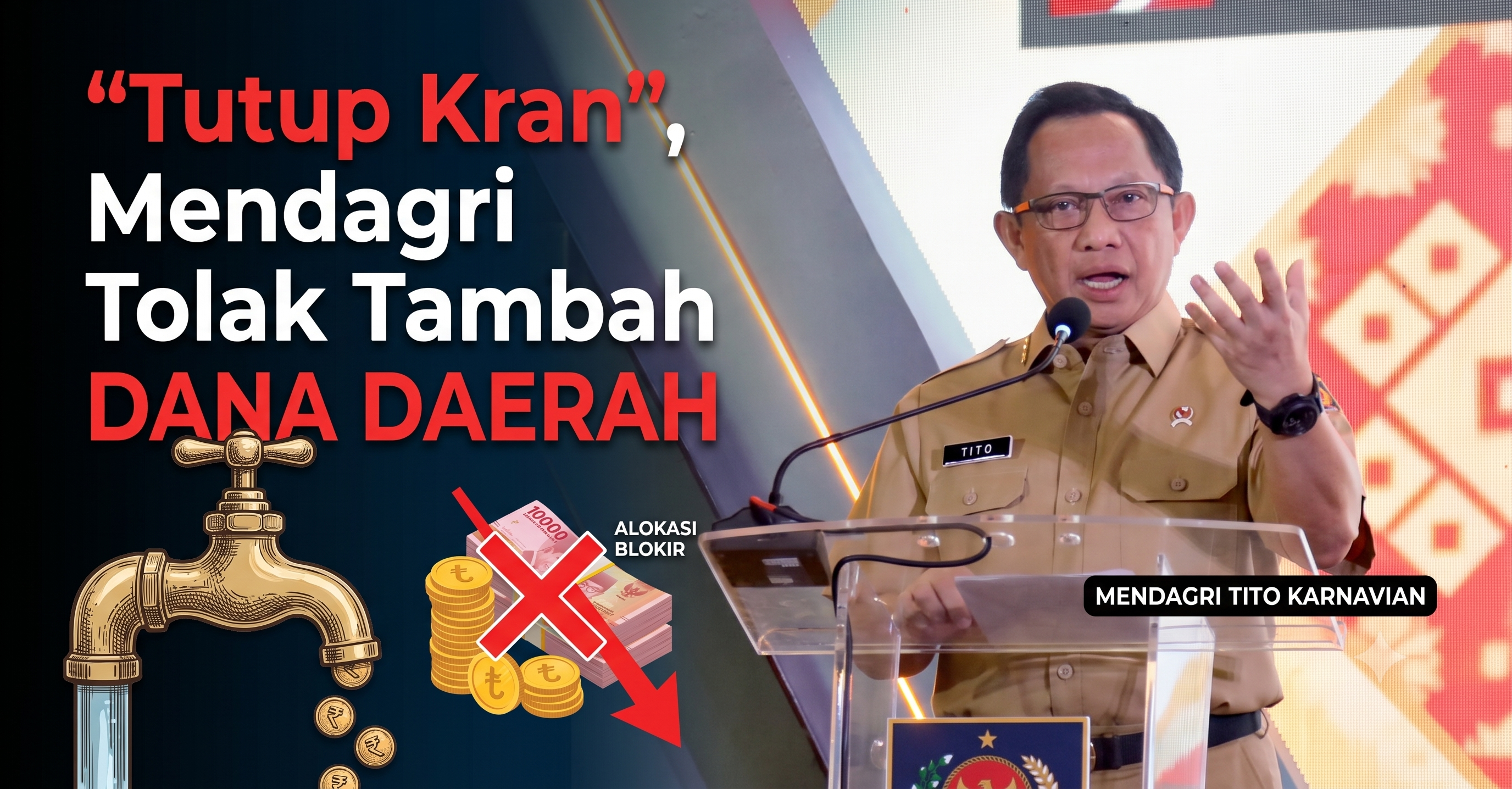 "Tutup Kran", Mendagri Tolak Tambah Dana Daerah Tahun 2027