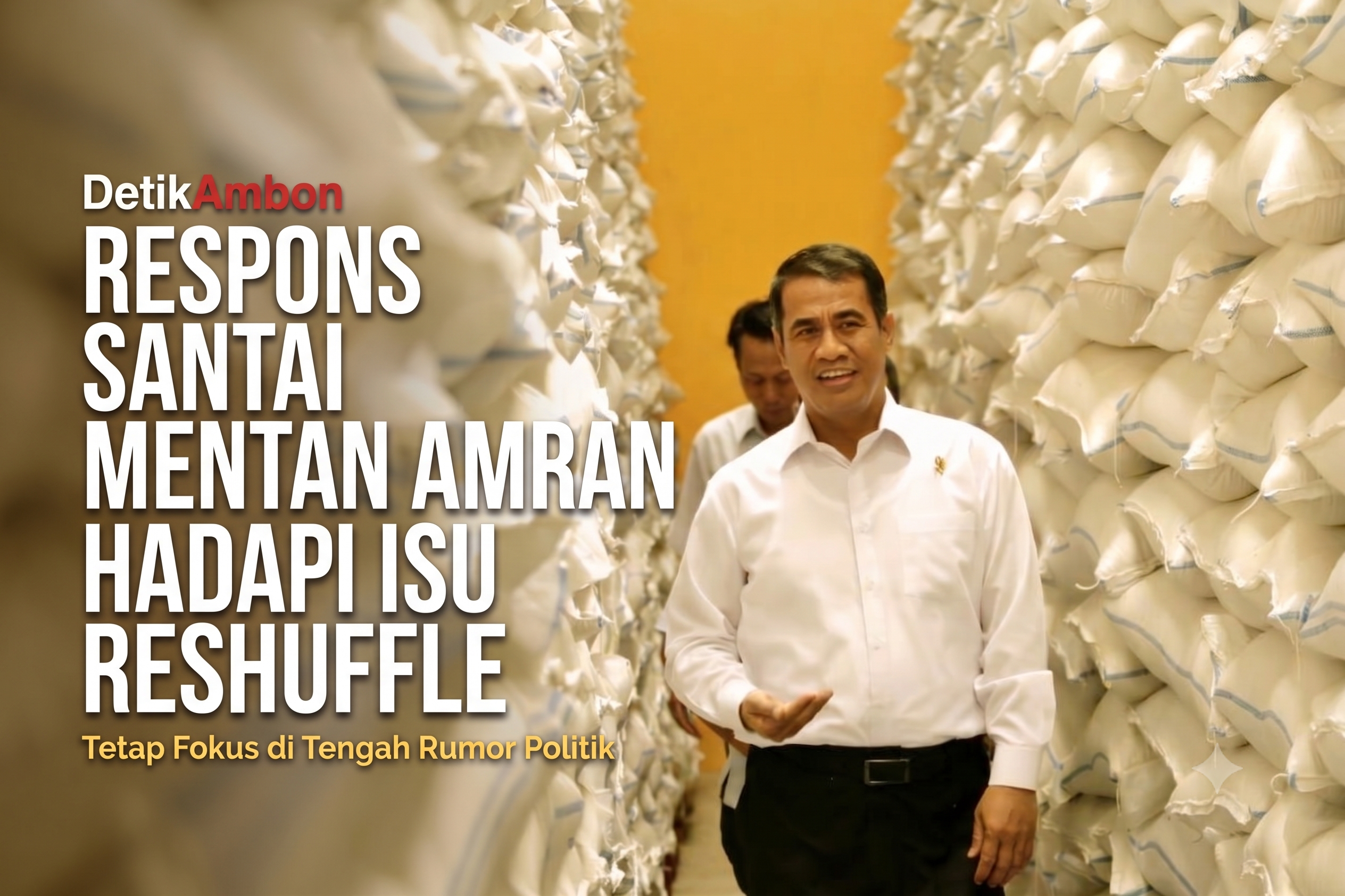 Respons Santai Mentan Amran Hadapi Isu Reshuffle