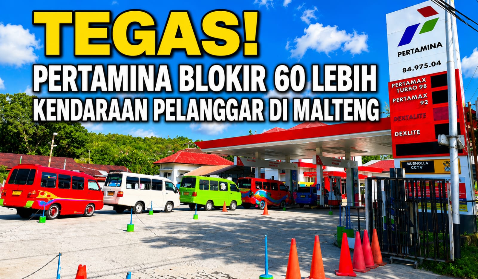 Pertamina Blokir 60 Lebih Kendaraan Pelanggar di Malteng 