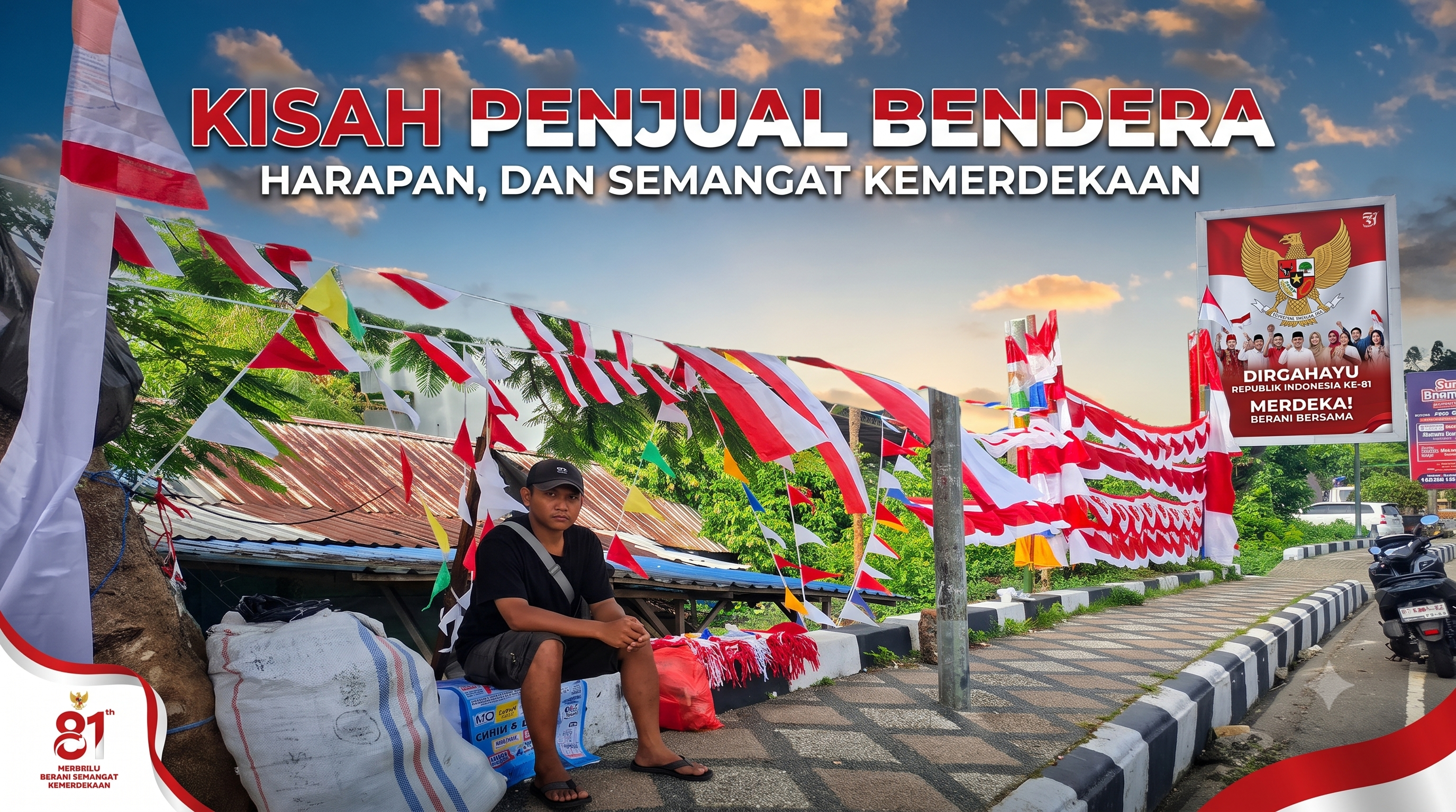 Kisah Penjual Bendera, Harapan, dan Semangat Kemerdekaan