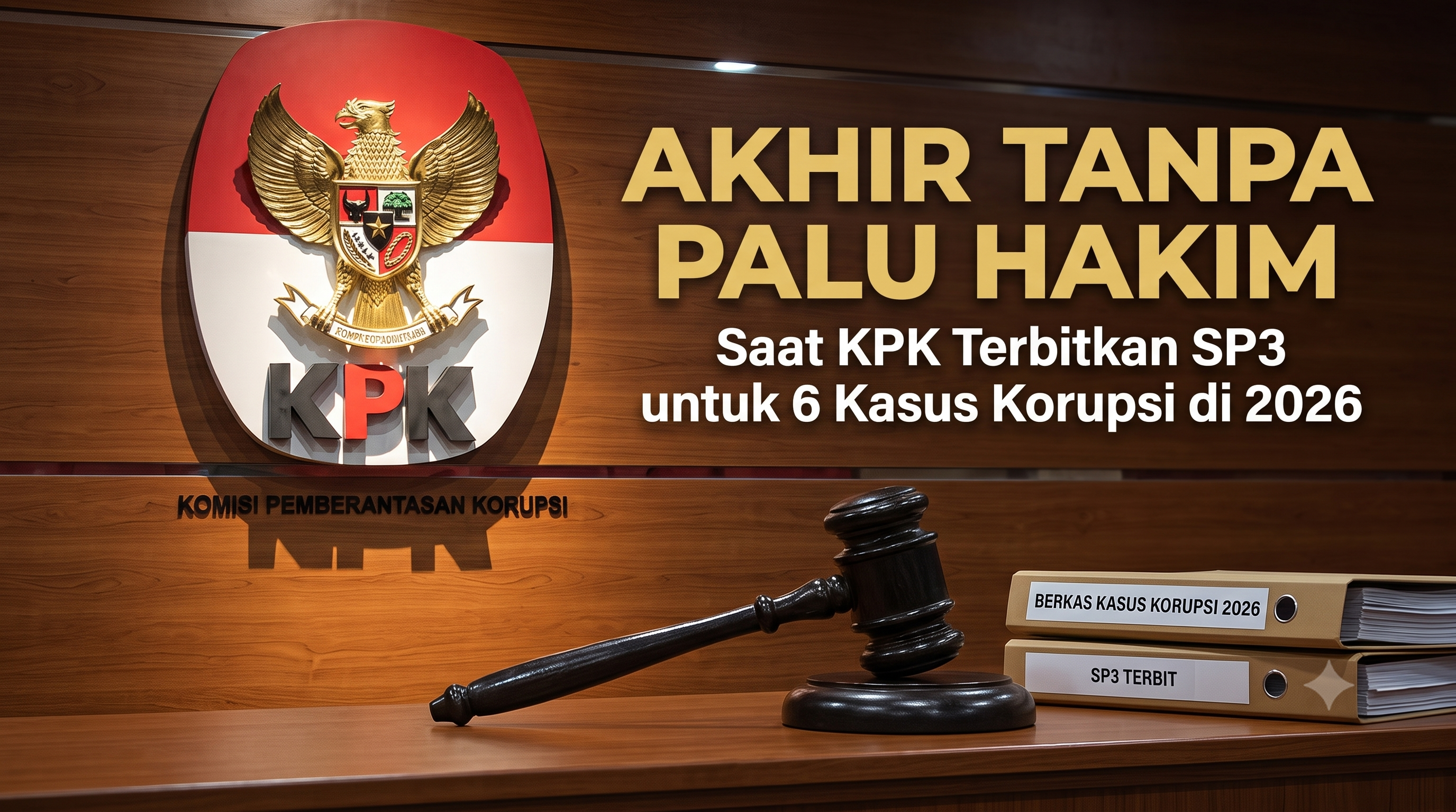 Akhir Tanpa Palu Hakim : KPK Terbitkan SP3 untuk 6 Kasus Korupsi di 2026