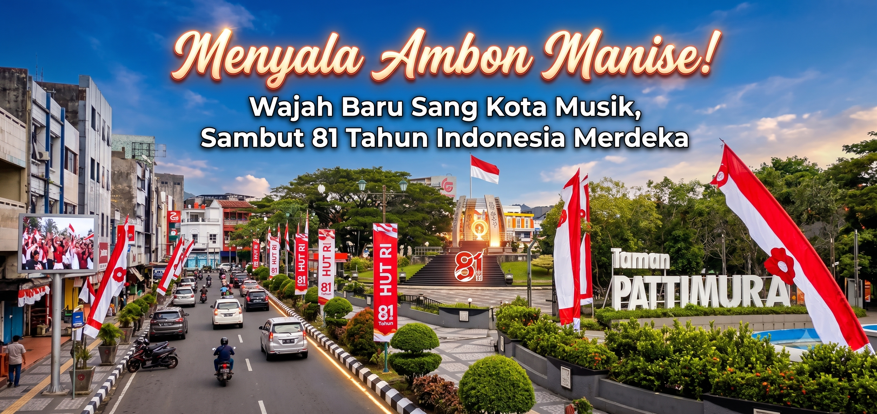 Menyala Ambon Manise! Wajah Baru Sang Kota Musik,  Sambut 81 Tahun Indonesia Merdeka