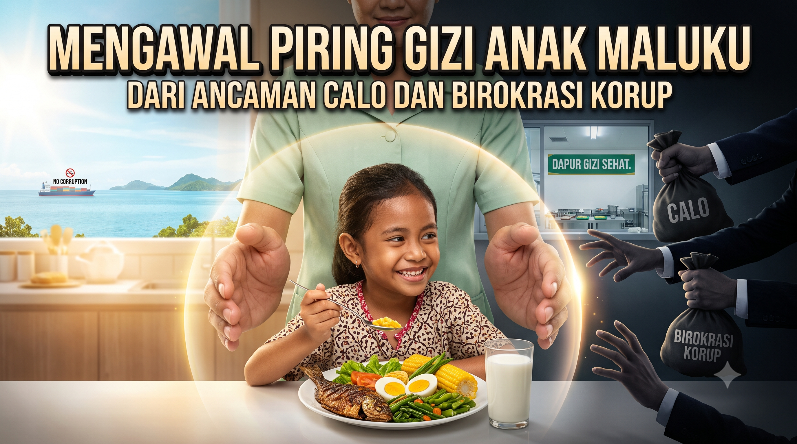 Mengawal Piring Gizi Anak Maluku dari Ancaman Calo dan Birokrasi Korup