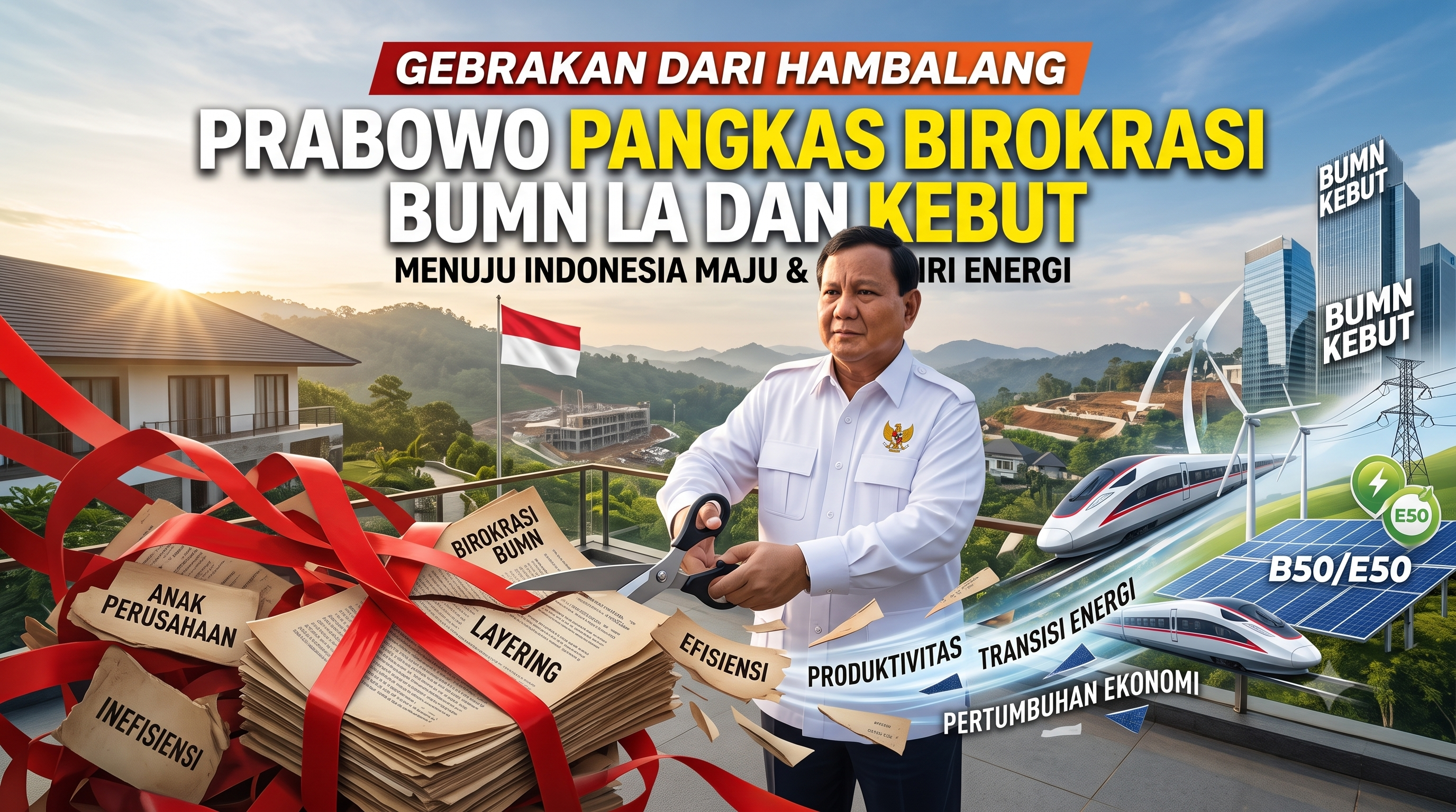 Gebrakan dari Hambalang: Prabowo Pangkas Birokrasi BUMN dan Kebut