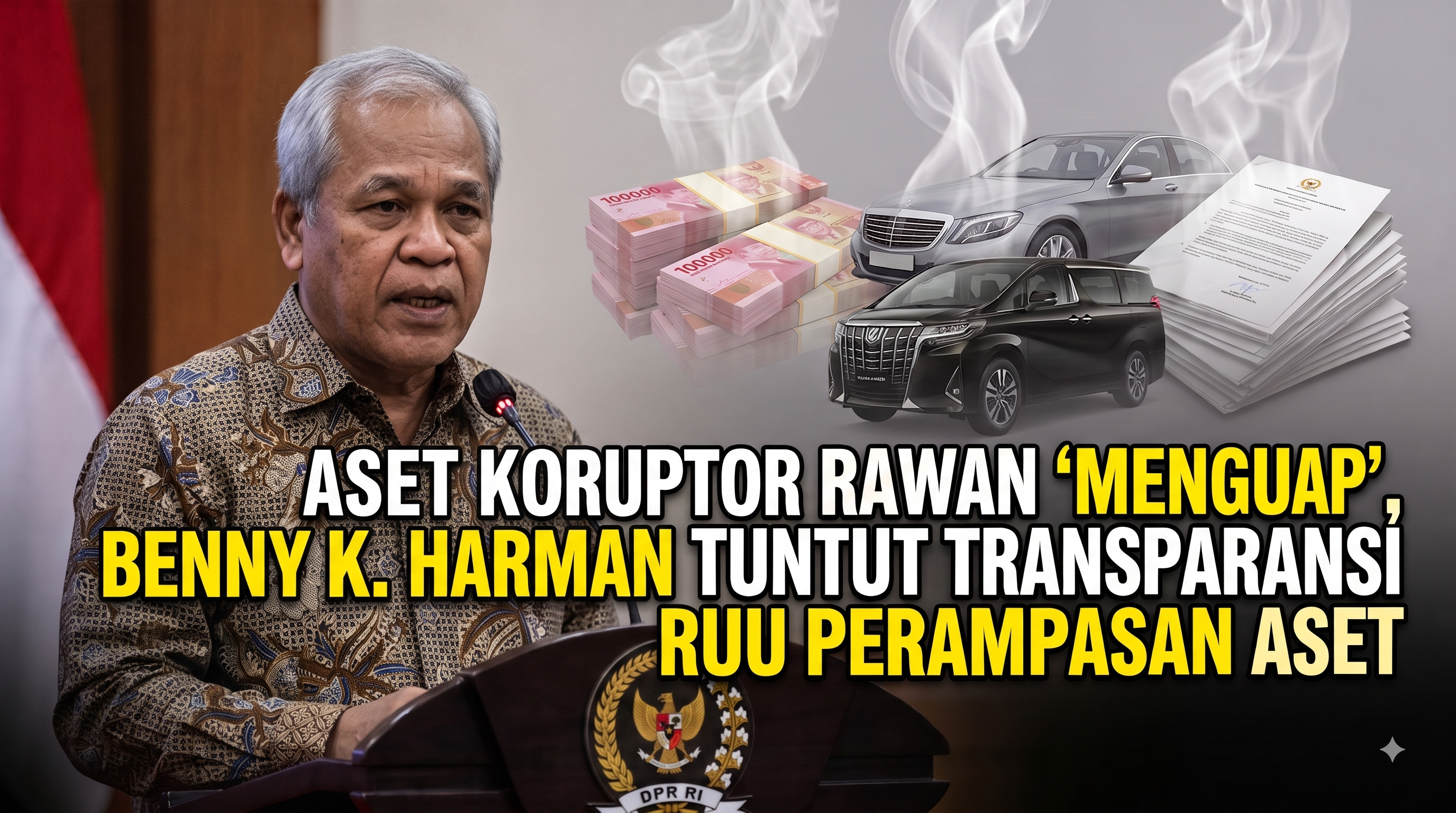 Aset Koruptor Rawan 'Menguap', Benny K. Harman Tuntut Transparansi RUU Perampasan Aset