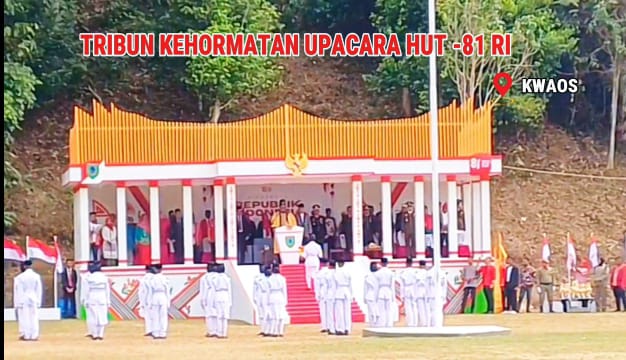 Replika Istana Garuda di IKN Meriahkan HUT RI di Kwaos