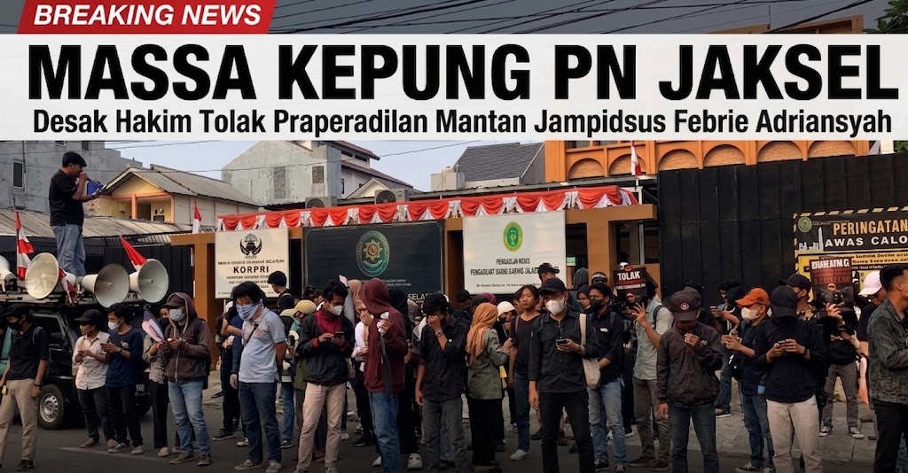 Massa Kepung PN Jaksel, Desak Hakim Tolak Praperadilan Mantan Jampidsus Febrie Adriansyah