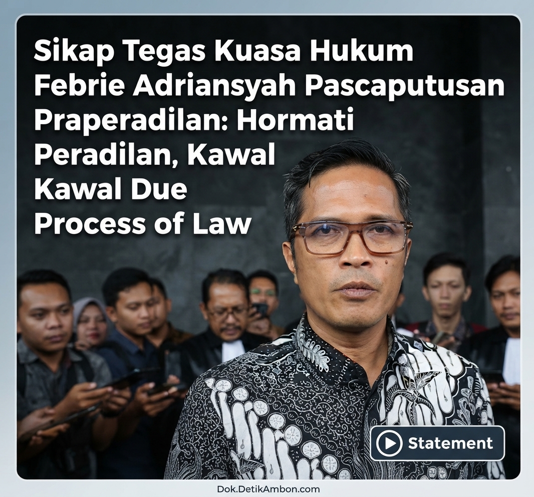 Sikap Tegas Kuasa Hukum Febrie Adriansyah Pascaputusan Praperadilan: Hormati Peradilan, Kawal Due Process of Law