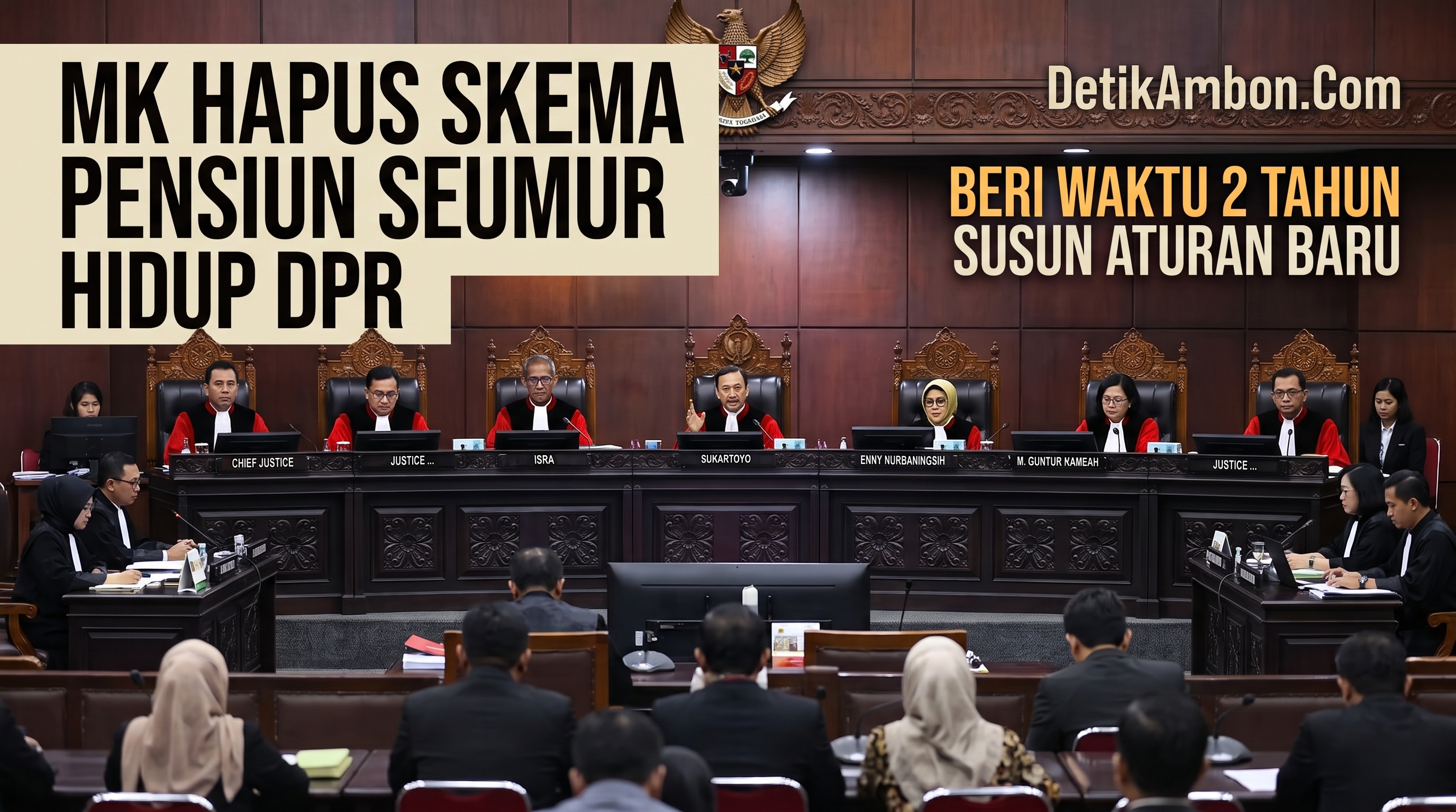 MK Hapus Skema Pensiun Seumur Hidup DPR, Beri Waktu 2 Tahun Susun Aturan Baru